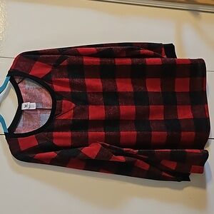BUFFALO PLAID long sleeve fuzzy and comfy top
